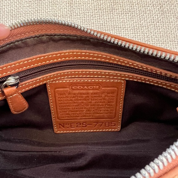 Vintage Y2K Coach Soft Brown Leather Demi Hampton Pochette Purse 7785 - Picture 5 of 12